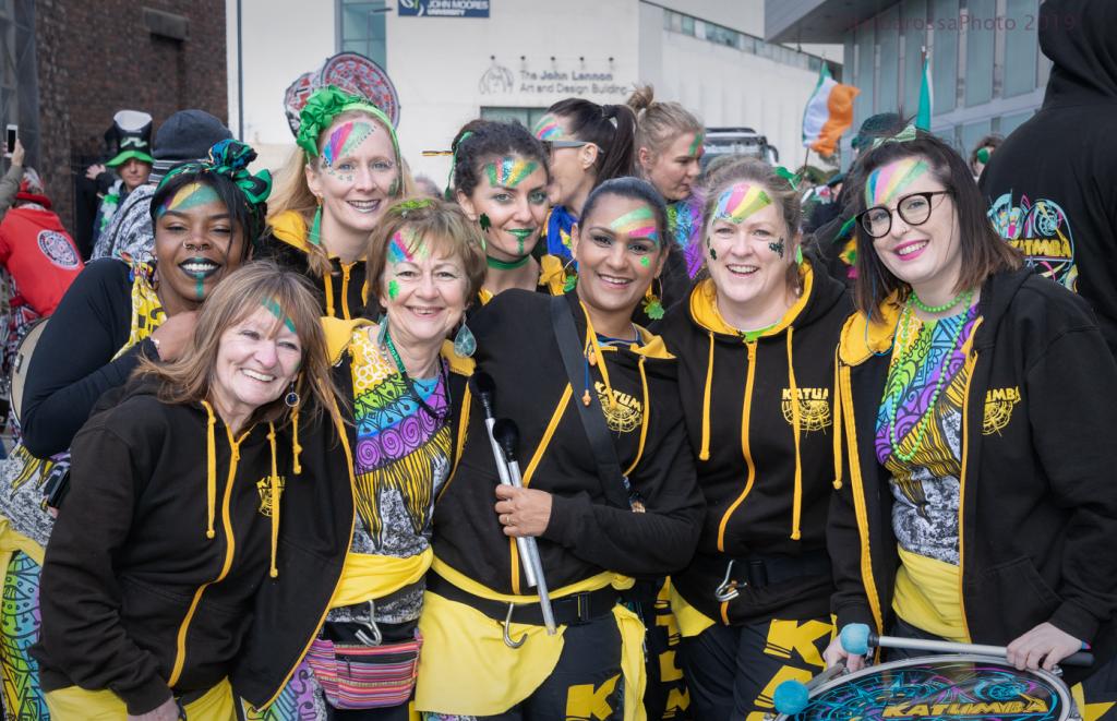 drummers parading streets